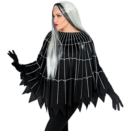 Halloween Poncho Ragnatela