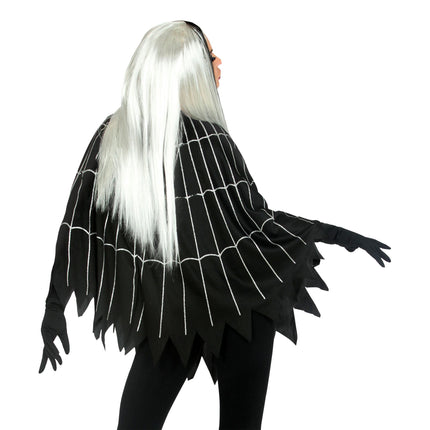Halloween Poncho Ragnatela