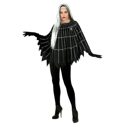 Halloween Poncho Ragnatela