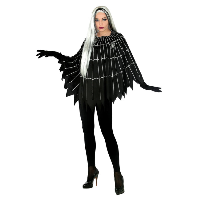 Halloween Poncho Ragnatela