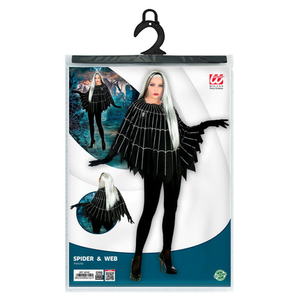 Halloween Poncho Ragnatela