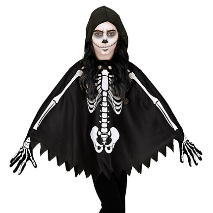 Poncho Halloween Bambino Scheletro