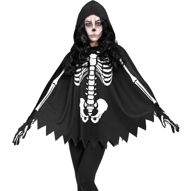 Poncho scheletro di Halloween