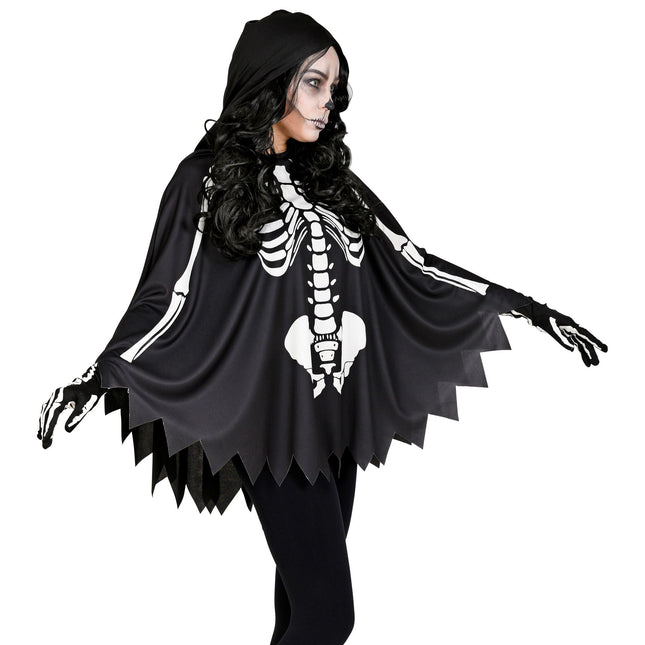 Poncho scheletro di Halloween