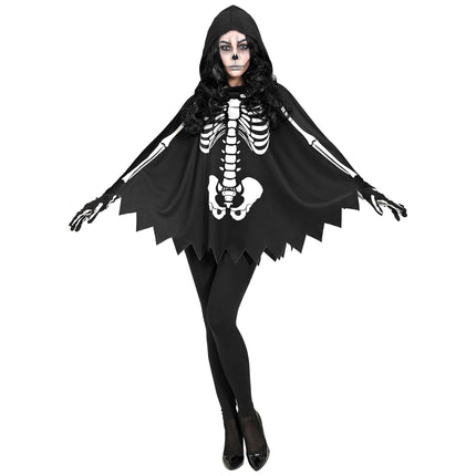 Poncho scheletro di Halloween