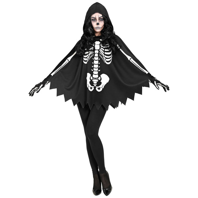 Poncho scheletro di Halloween