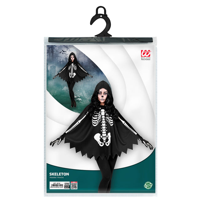 Poncho scheletro di Halloween
