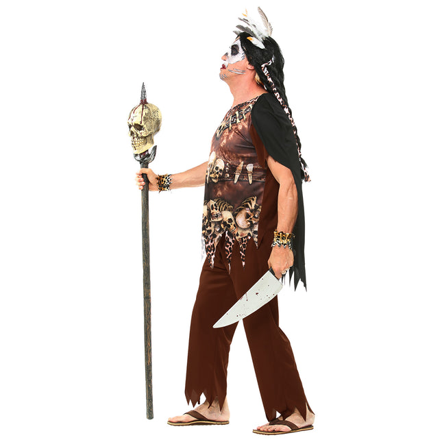 Costume Halloween Uomo Sacerdote 4 pezzi
