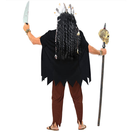Costume Halloween Uomo Sacerdote 4 pezzi