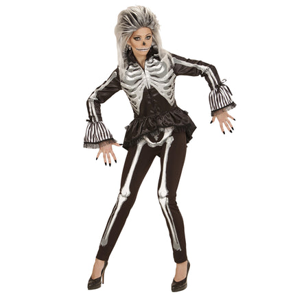 Giacca Skeleton Nero Bianco Donna