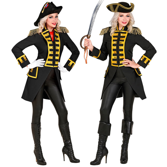 Giacca Pirata Nero Oro Donna