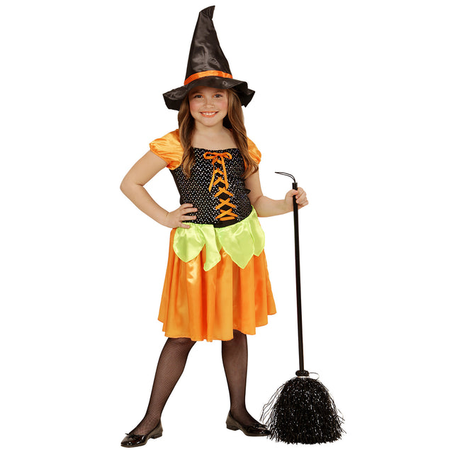 Costume da strega ragazza Zucca 2 pezzi