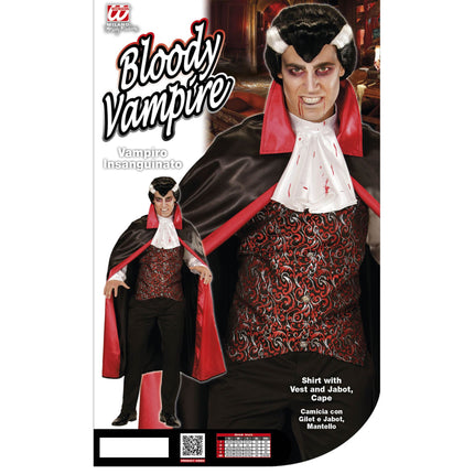Costume di Halloween da vampiro rosso per uomo