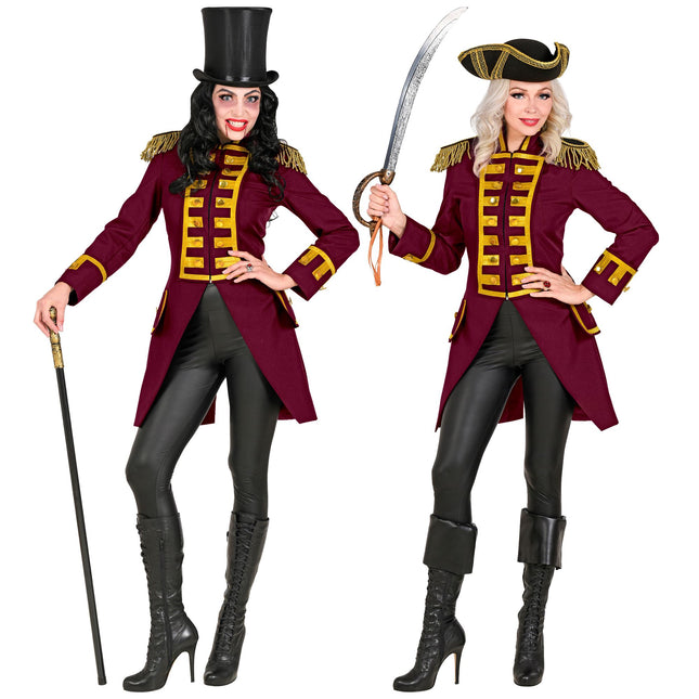 Giacca Pirata Rosso Bordeaux Donna