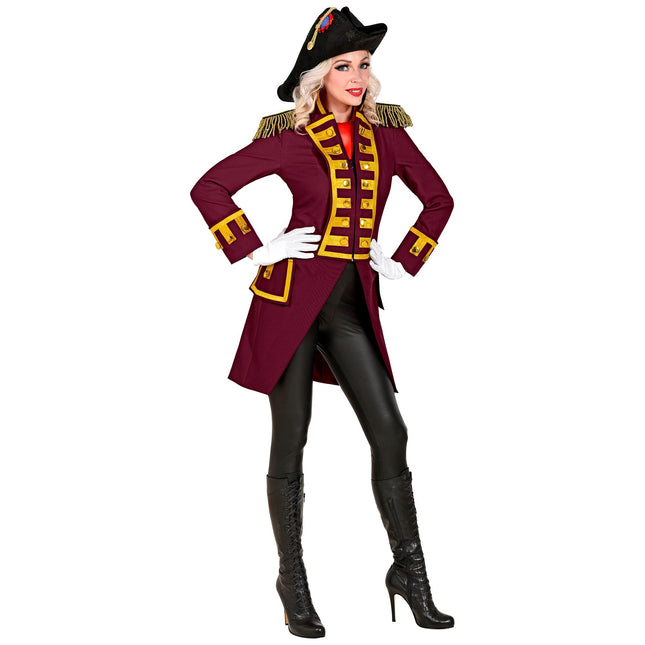 Giacca Pirata Rosso Bordeaux Donna