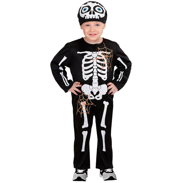 Costume di Halloween Scheletro Nero Bianco Bambino