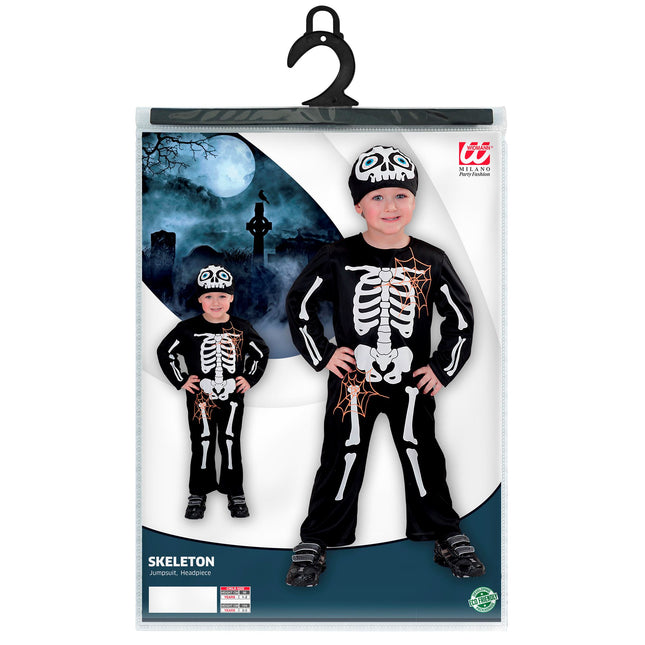 Costume di Halloween Scheletro Nero Bianco Bambino