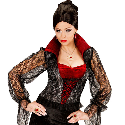 Set di accessori per Halloween Rosso Oro 3 pezzi