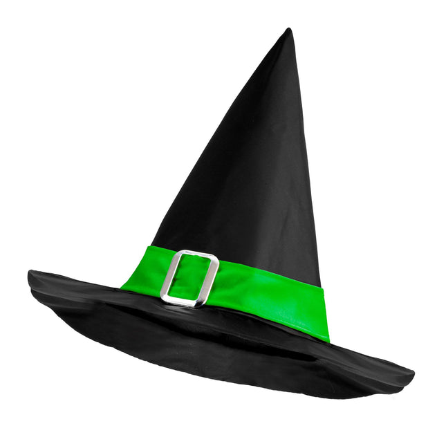 Cappello da strega di Halloween Nero Verde