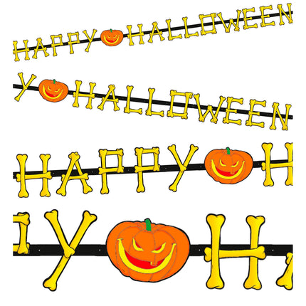 Ghirlanda di Halloween Zucca 2m