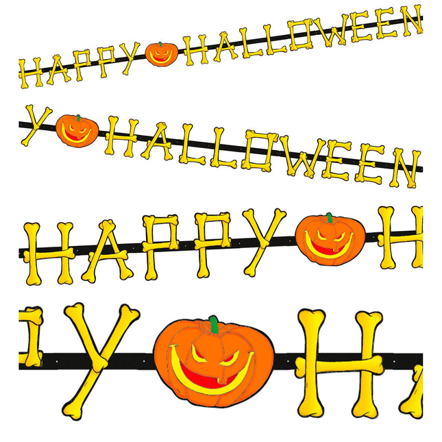 Ghirlanda di Halloween Zucca 2m