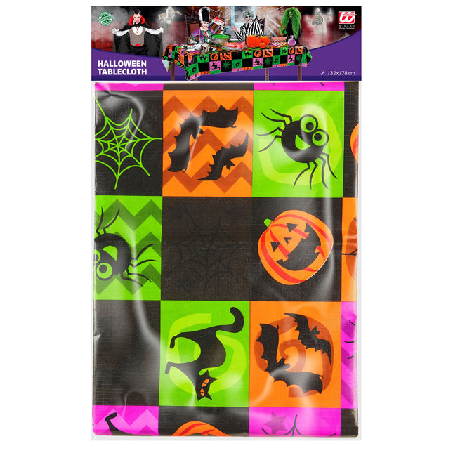 Tovaglia di Halloween colorata al neon 1,78m