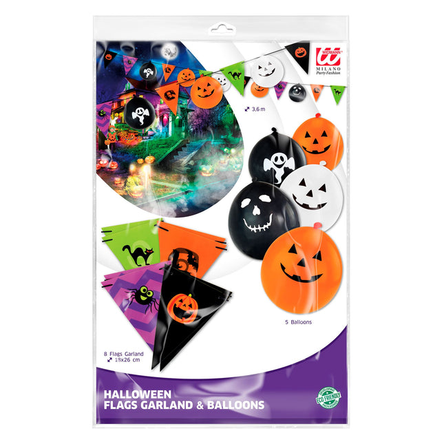 Ghirlanda di Halloween colorata 3,6 m