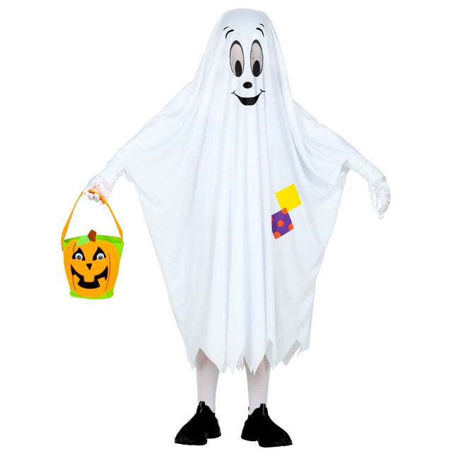Costume di Halloween da fantasma bianco per bambino