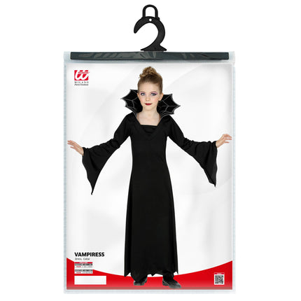 Vestito di Halloween Nero Ragazza Vampiro 2 pezzi