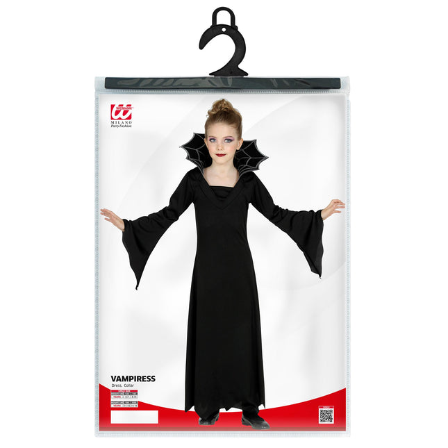 Vestito di Halloween Nero Ragazza Vampiro 2 pezzi