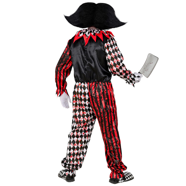 Costume Halloween Clown Rosso Nero