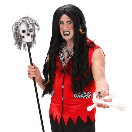 Teschio Voodoo del personale di Halloween