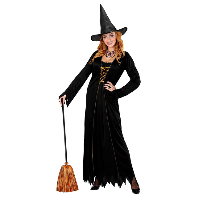 Scopa della strega di Halloween Arancione 92 cm