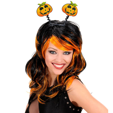 Cerchietto per capelli di Halloween Verde Arancione Zucche