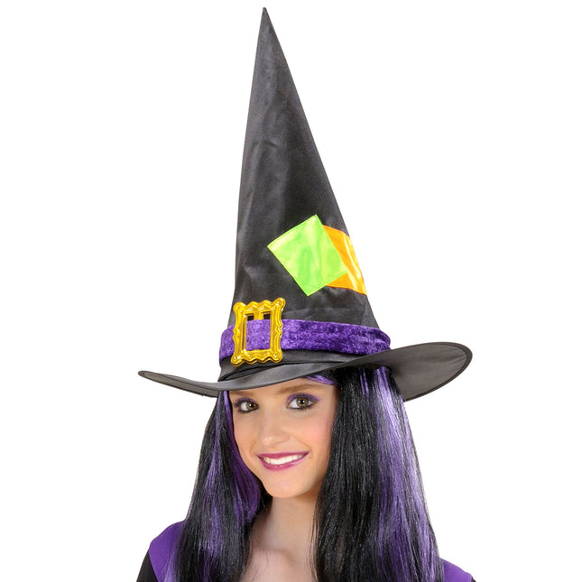 Cappello da strega di Halloween colorato
