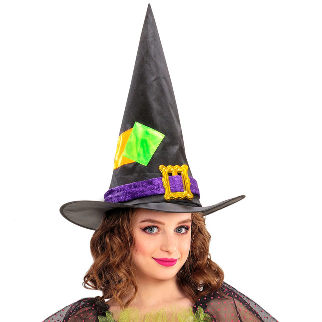 Cappello da strega di Halloween colorato