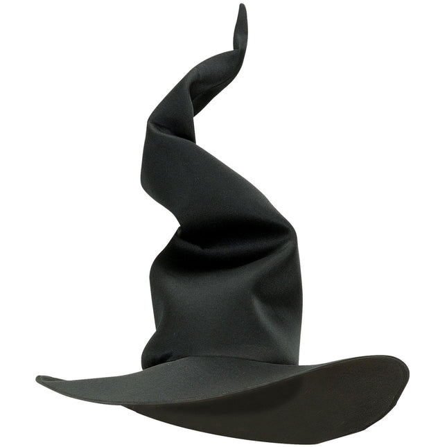 Cappello da strega di Halloween nero stropicciato
