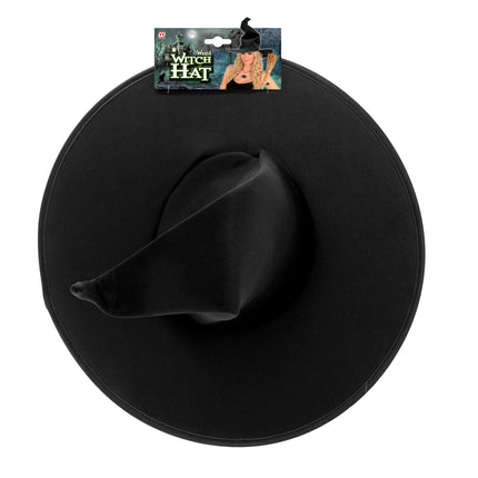 Cappello da strega di Halloween nero stropicciato