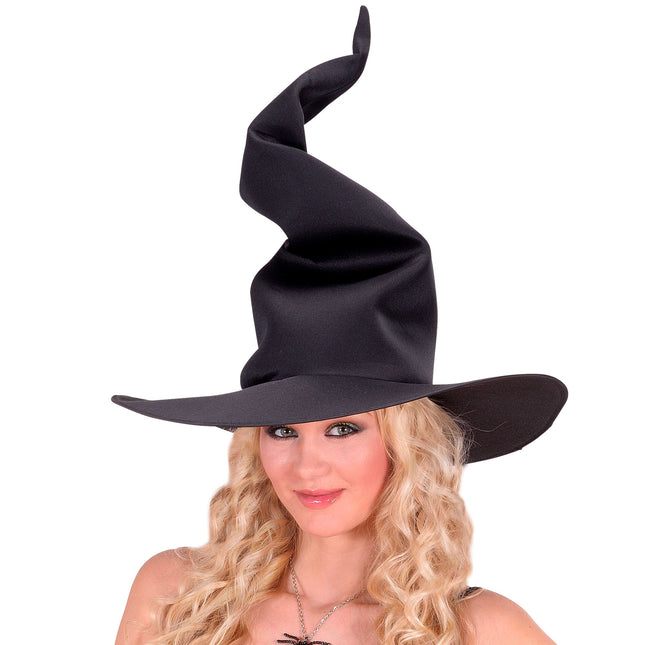 Cappello da strega di Halloween nero stropicciato