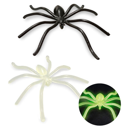 Ragno finto di Halloween che brilla nel buio 6 pezzi