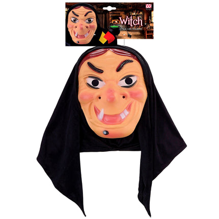 Maschera di Halloween Strega Nera con Foulard