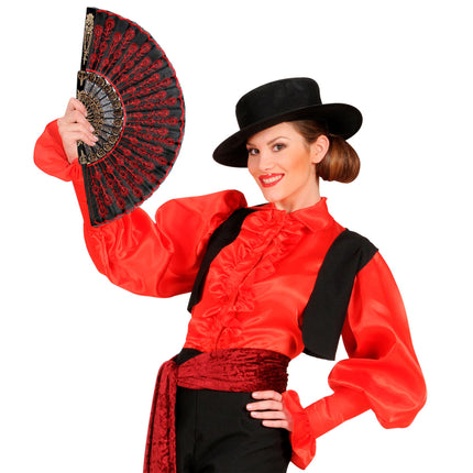 Ventaglio spagnolo rosso nero
