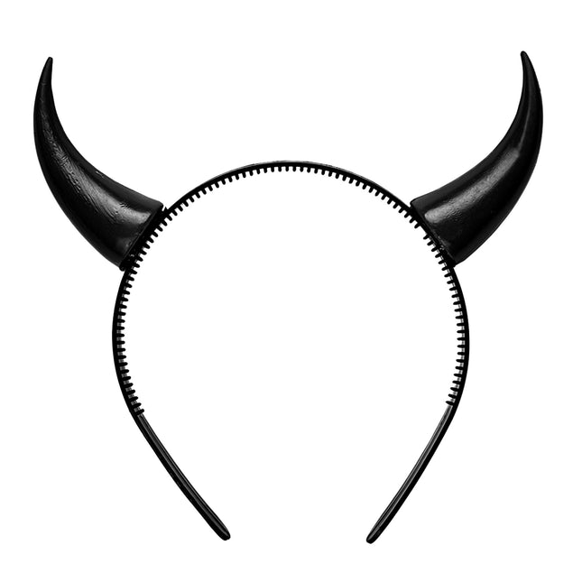 Cerchietto per capelli Halloween Diavolo Nero in plastica