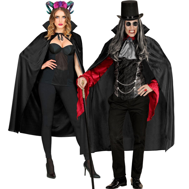 Capo di Halloween nero con colletto 1,3 m