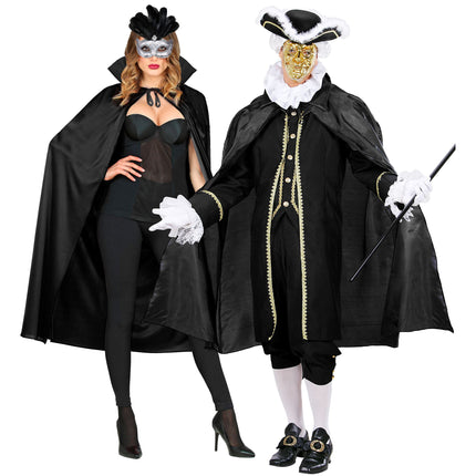 Capo di Halloween nero con colletto 1,3 m
