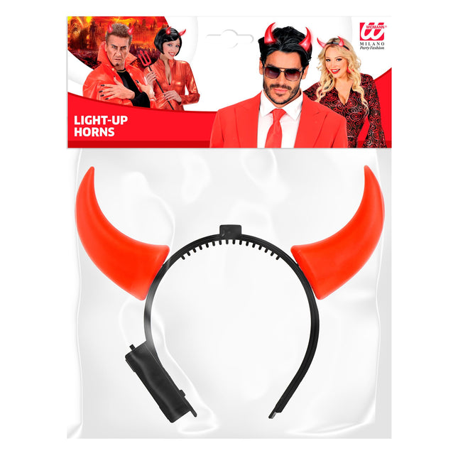 Cerchietto Halloween Diavolo Rosso Nero