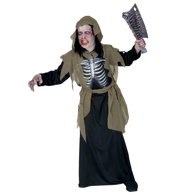 Costume di Halloween da scheletro zombie per bambino