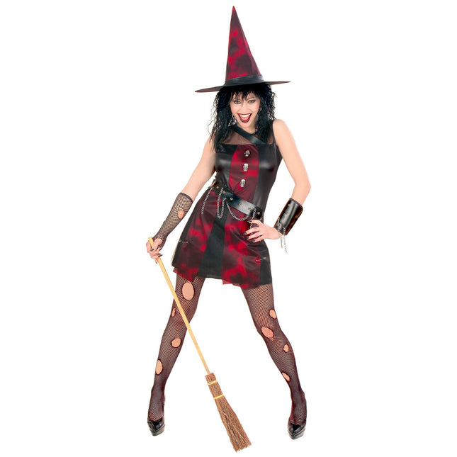 Vestito di Halloween da donna, strega punk