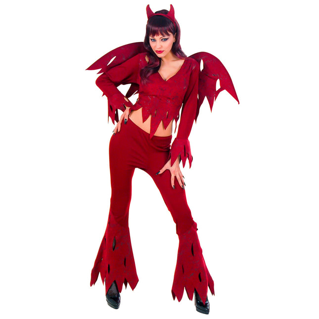 Costume Halloween Diavolo Rosso Donna