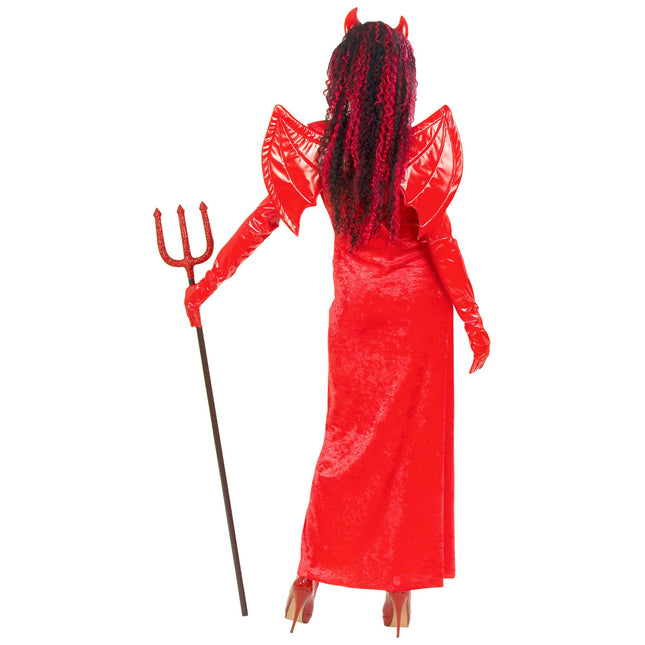 Abito Halloween Rosso Donna Deviless 3 pezzi